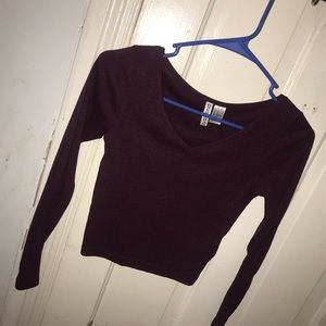 H&M Long sleeved crop top